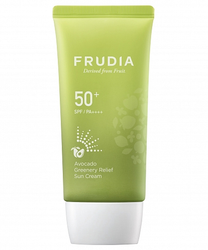 Frudia Солнцезащитный крем для лица с авокадо  Avocado greenery relief sun cream