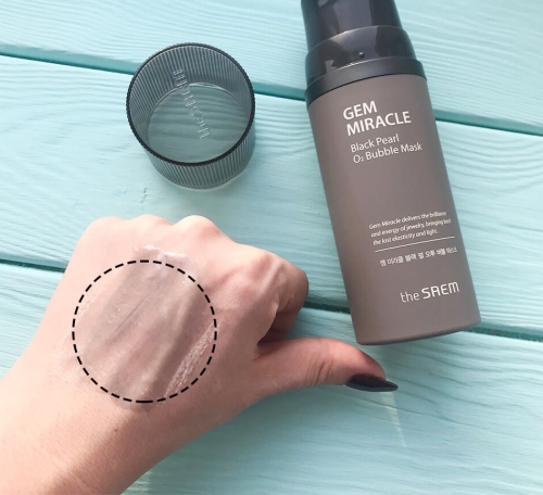 The SAEM        , Gem Miracle Black Pearl O2 Bubble Mask  5