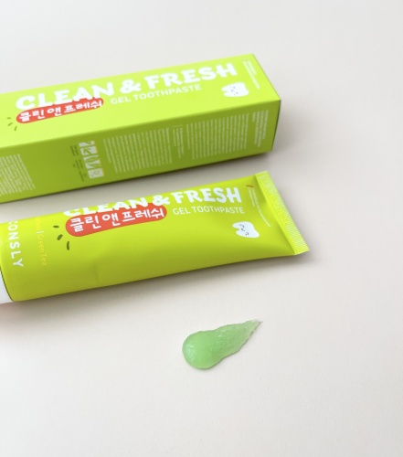 Consly     +    Clean&fresh gel toothpaste bamboo & green tea  7
