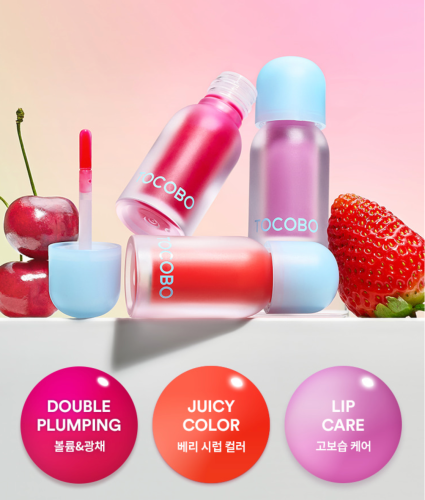 TOCOBO  -  ,  17 Berry Milk, Juicy Berry Plumping Lip Oil Glam Max  8