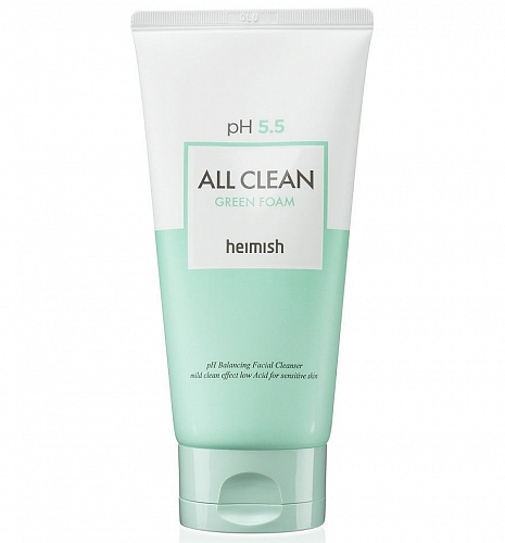 Heimish Слабокислотный гель для умывания для чувствительной кожи  All Clean Green foam ph 5.5