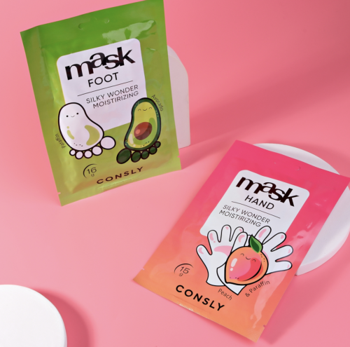 Consly  -    , Silky Wonder Peach and Paraffin Moisturizing Hand Mask  6