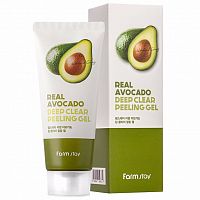 FarmStay Пилинг-скатка с авокадо Real avocado deep clear peeling gel