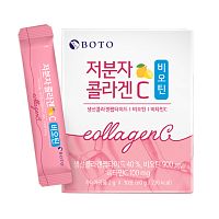 BOTO Низкомолекулярный морской питьевой коллаген с витамином С, 30 саше, Collagen C