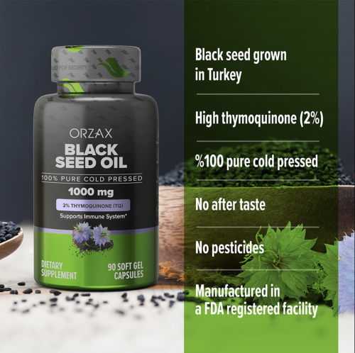 [] Orzax      1000 , 90   Black Seed Oil Dietary Supplement  7