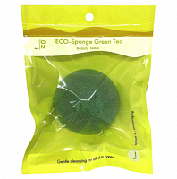 J:on Эко-спонж конняку для умывания "Зелёный чай"  ECO-sponge green tea beauty tools