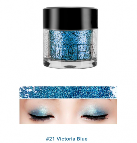 L'OCEAN     ,  21 Victoria Blue, Creamy Pigment Eye Shadow  3