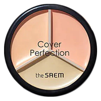 The SAEM   -,  03 Correct Up Beige, Cover Perfection Triple Pot Concealer