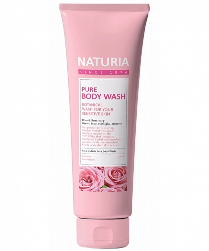 Naturia        100   Pure body wash rose & rosemary mini