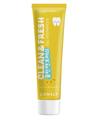 Consly     +   Clean&fresh gel toothpaste honey & lemongrass