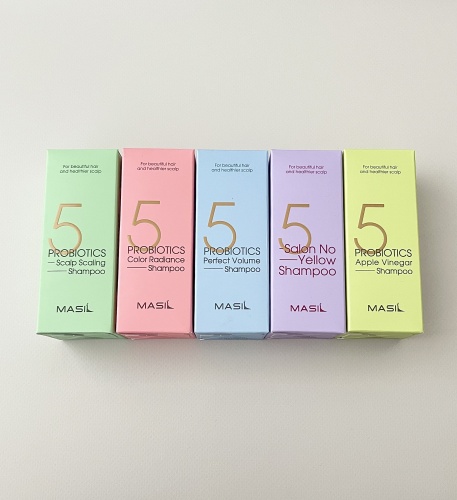 Masil       ()  5 Probiotics color radiance shampoo mini  6