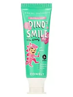 Consly Детская гелевая зубная паста со вкусом жвачки баббл-гам  Dino's Smile Kids Gel Toothpaste Bubble Gum