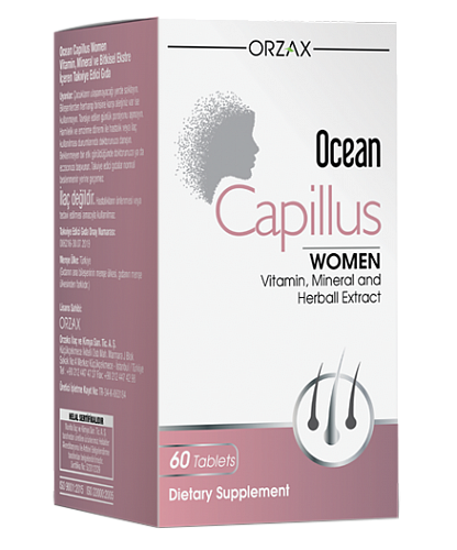[Турция] Orzax Витамины для роста и против выпадения волос (женский комплекс), 60 таблеток  Ocean capillus women