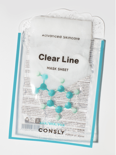 Consly �������� ����� � ���������� ��������� ������, Clear Line Advanced Skincare Fruit Acid Mask Sheet ���� 2