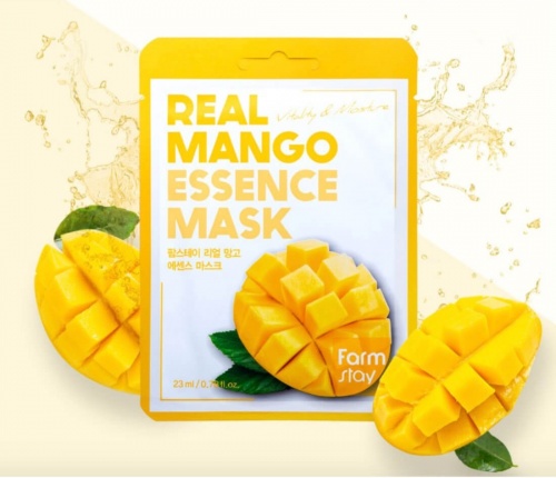 FarmStay Тканевая маска с манго  Real mango essence mask фото 4