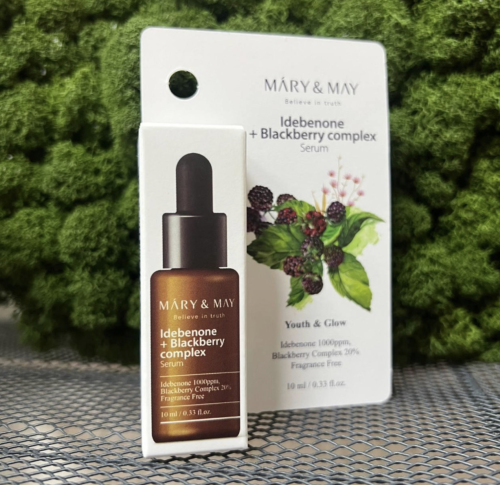 [����] Mary&May ������������� ��������� � �������� � ���������� (����), Idebenone + Blackberry Complex Serum Mini ���� 2