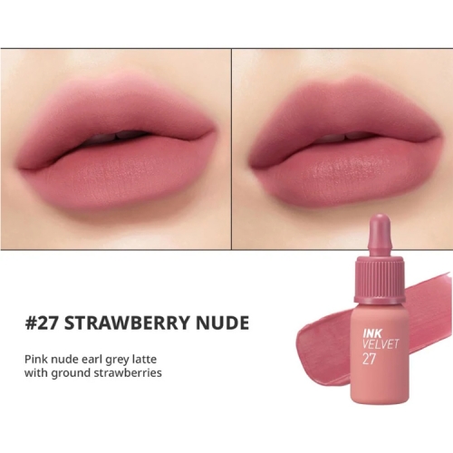 Peripera     ,  27 Strawberry  Nude, Ink Velvet  4