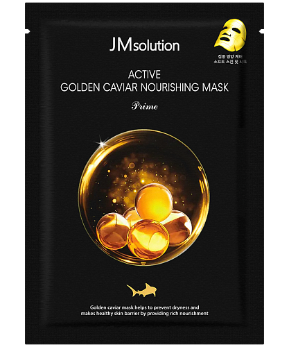 JMsolution Тканевая маска с золотом и икрой  Active Golden caviar nourishing mask