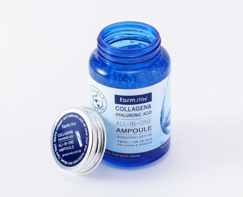 FarmStay Сыворотка с коллагеном многофунциональная  Collagen & hyaluronic acid all-in-one ampoule фото 3