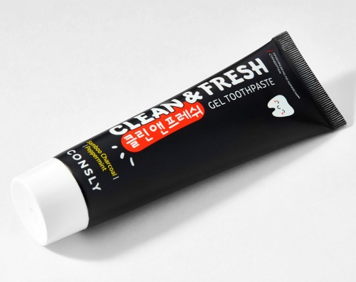 Consly      +   Clean&fresh gel toothpaste bamboo charcoal & peppermint  3
