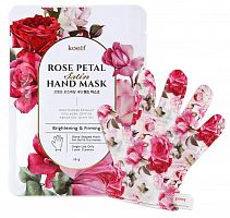 Koelf Маска-перчатки с розой и маслами  Rose petal satin hand mask