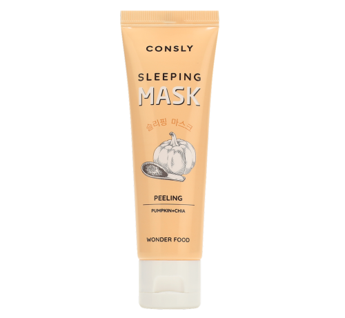 Consly �������� ������ ������-����� � ������ � ���, Wonder Food Pumpkin and Chia Peeling Sleeping Mask