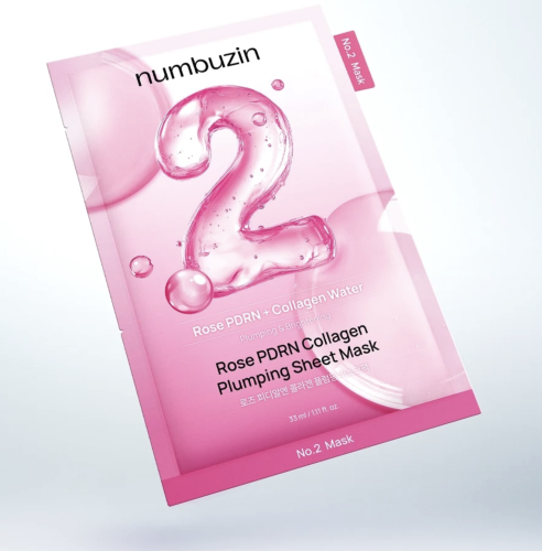 Numbuzin �������� ����� � ����, ��������� � ����������, No.2 Rose PDRN Collagen Plumping Sheet Mask ���� 3