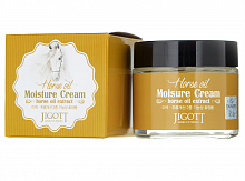 Jigott Крем для лица с лошадиным жиром  Horse oil moisture cream
