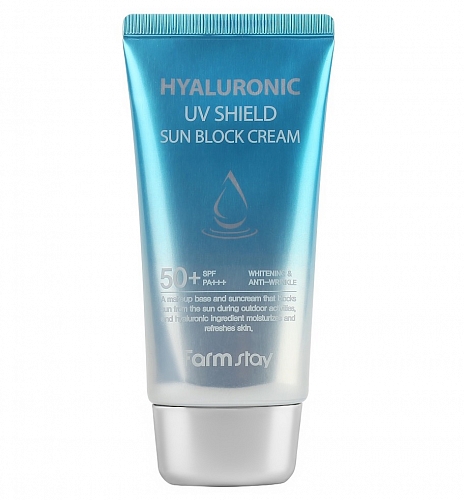 FarmStay Увлажняющий солнцезащитный крем с гиалуроновой кислотой  Hyaluronic Uv Shield Sun Block Cream Spf 50+ Pa+++
